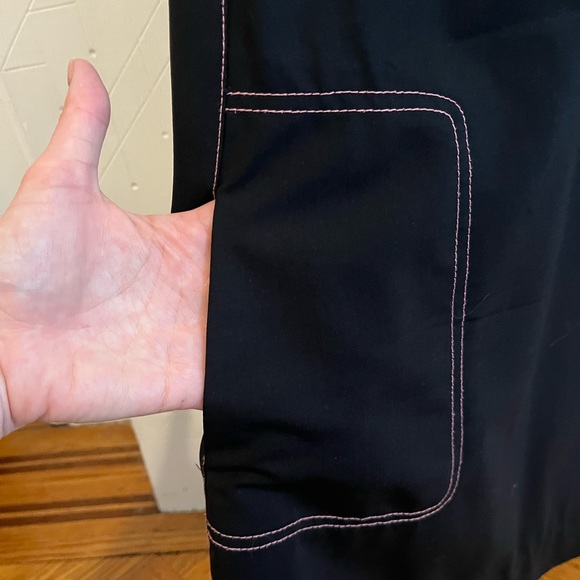 Diane Von Furstenberg 60s mini dress.l with top stitching. - Picture 7 of 8